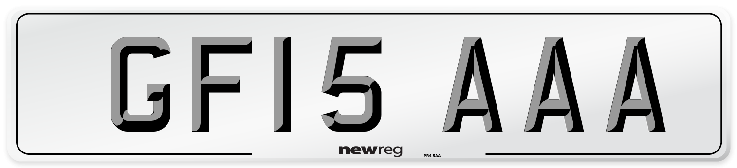 GF15 AAA Number Plate from New Reg